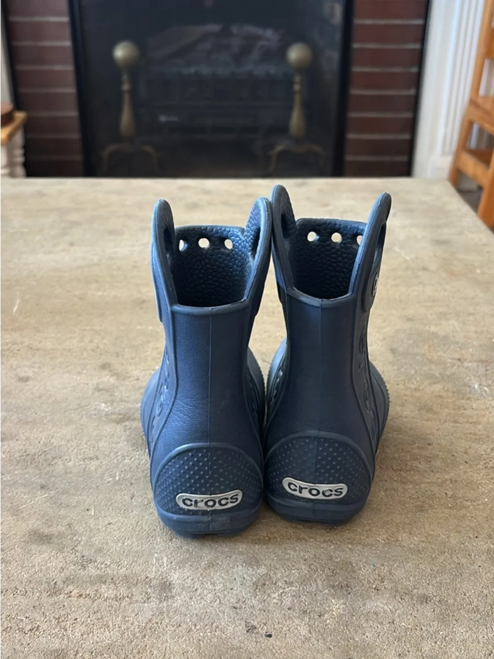 Crocs Kids Unisex Handle It Rain Boots Navy Blue Size C8 12803-410 (A-4)